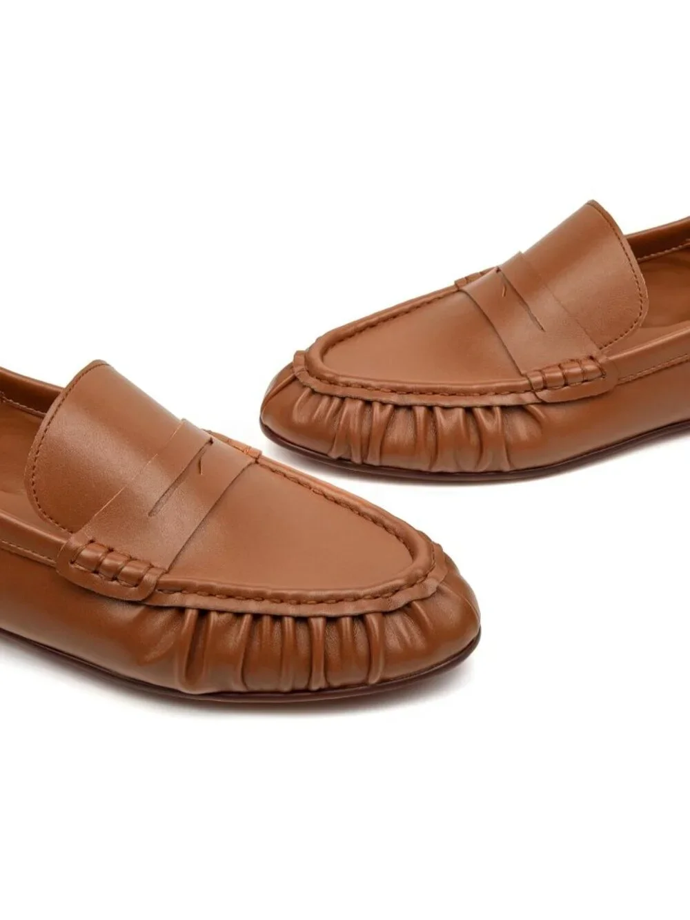 🆕Women's Brown Penny Loafers Flats Shoes Dressy Vintage Work Business